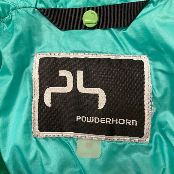 Powderhorn Green Lightweight Puffer Jacket Full Zip Hooded Layer Womens Medium - Picture 5 of 8